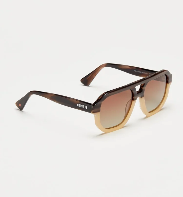 1802202391 Aurora, Beige Tortoise sunglasses front right view